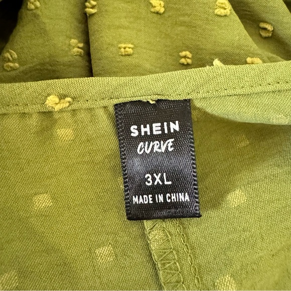 SHEIN CURVE Size 3X Cute Green Dress - Picture 4 of 5